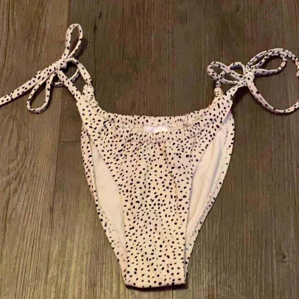 NWT Black Spotted Bikini Bottom